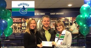 Vancouver Canucks Cheque for BCCCPA